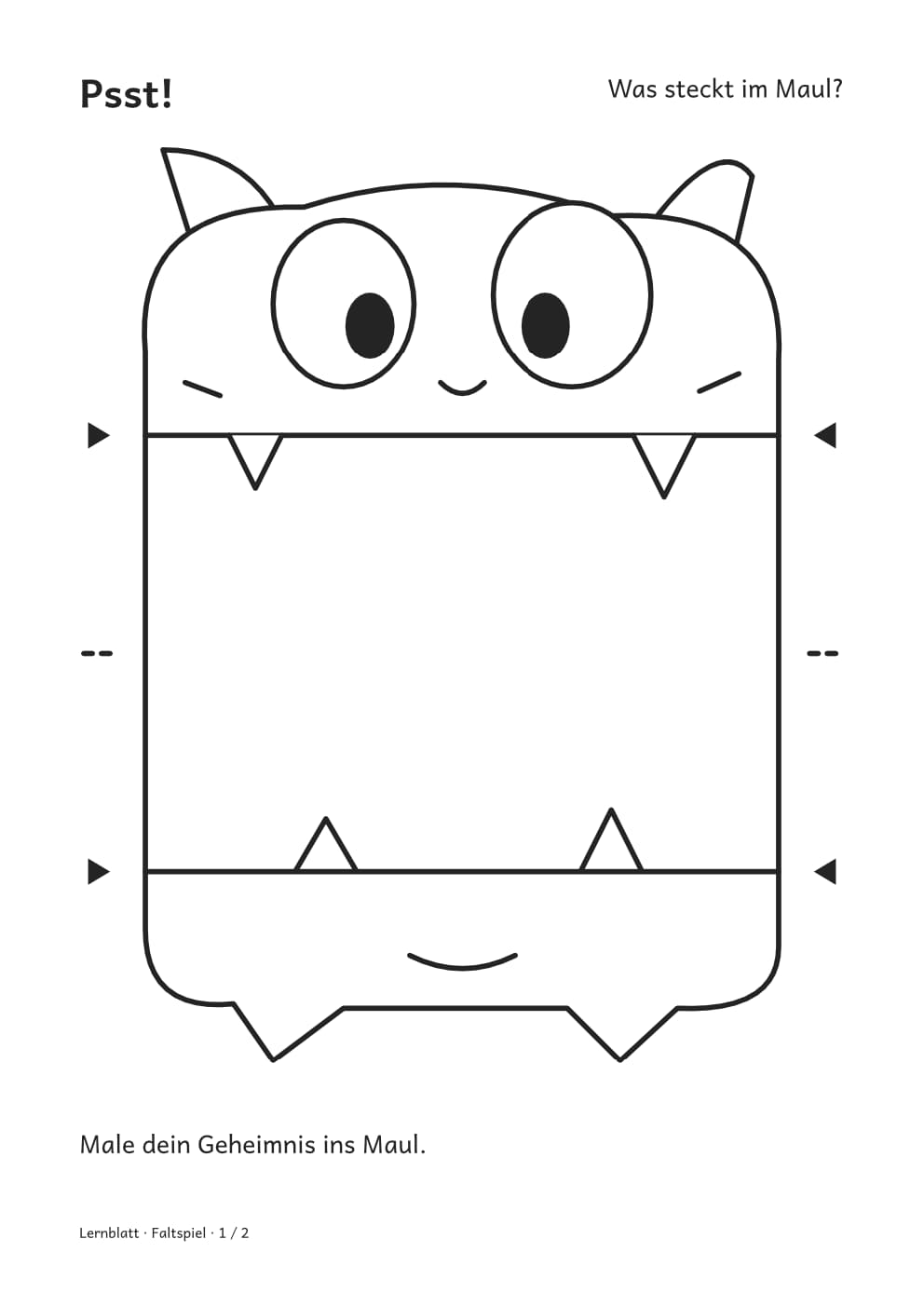 Psst! Was steckt im Maul? – echte PDF-Seite 1