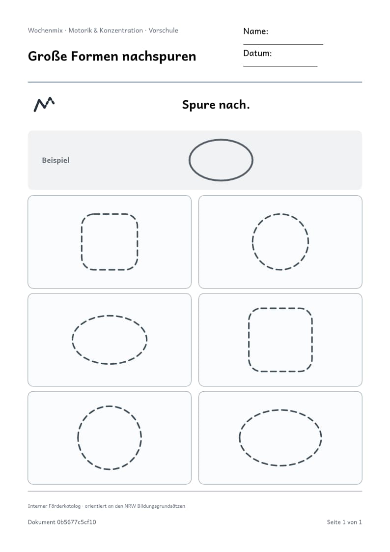 Erste PDF-Seite: Große Formen nachspuren